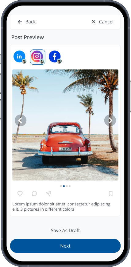 Post preview in Engage PWA
